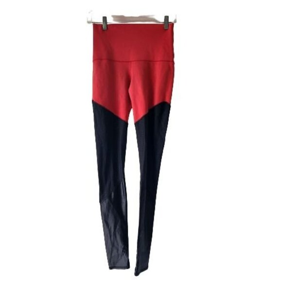 Emily Hsu Designs Vanguish Leggings Red Black Size S - Picture 2 of 8